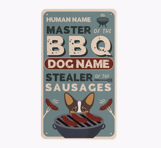 BBQ: Personalized {breedFullName} Metal Sign